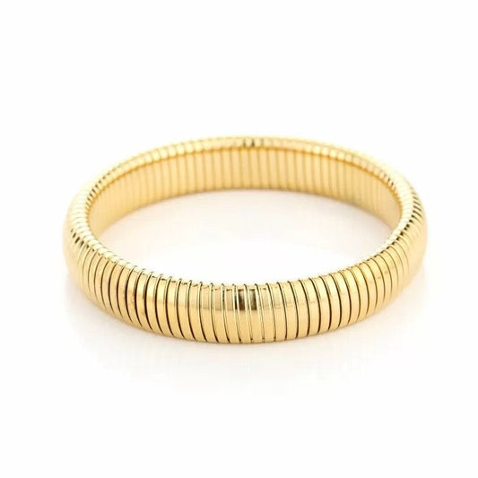 Amber bangle | Gold
