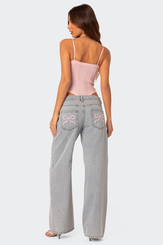 Coquette Bow Jeans