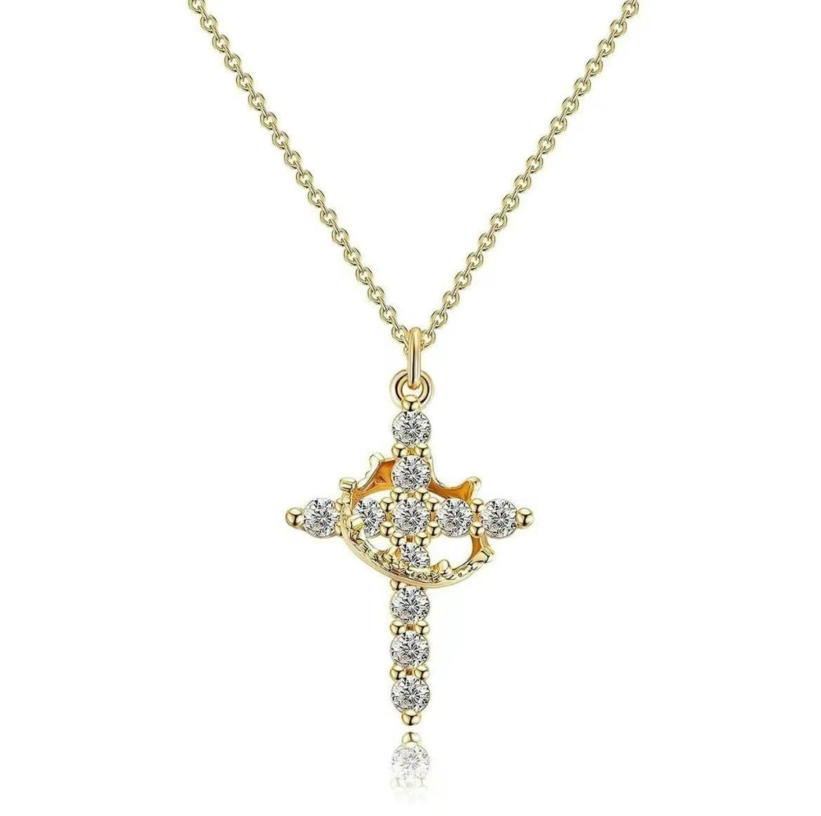 Cross Crown Necklace
