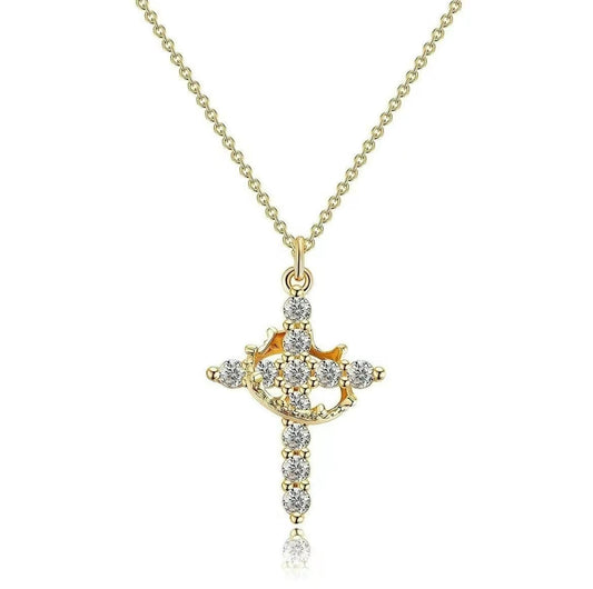 Cross Crown Necklace